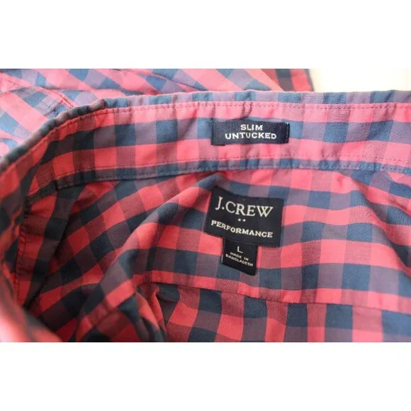 J.Crew Performance Mens L Slim Untucked Long Sleeve Shirt - Picture 4 of 4